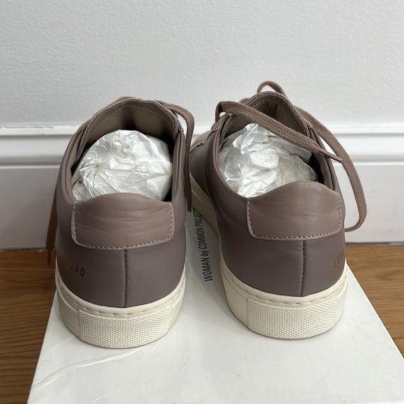 Womens Common Projects Achilles Taupe Suede Leather Size 37 - Picture 6 of 8